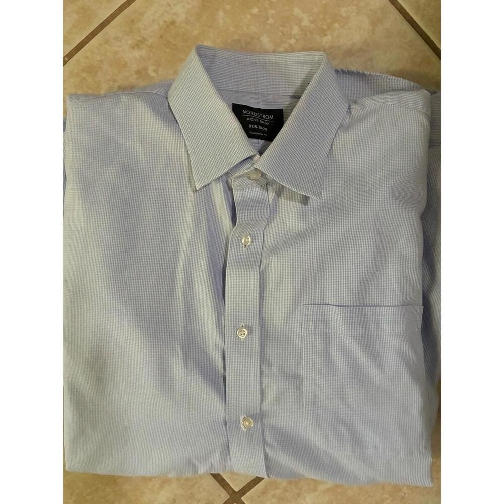 Nordstrom Men’s Shop Smartcare Traditional Fit Dress Shirt Size 16 34/35 Career